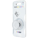PopSockets PopGrip with Swappable Top for Phones - Clear Glitter Silver