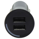 PureGear Universal 24W Dual Port USB-A Car Charger for Smart Devices - Black