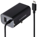 PureGear (24W) USB-C 5-Ft Wall Charger with Extra USB Port - Black