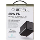 Quikcell (25W) PD Wall Charger USB-C Single Port Adapter (GaN Charging) - Black