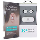 Quikcell QAirBuds+ True Wireless Earbuds with Wireless Charging Case - White