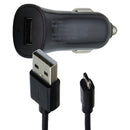 Quikcell Power Pack 2.4A Car Charger with 4ft USB-A to Micro-USB Cable - Black