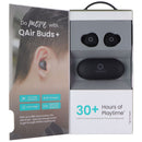 Quikcell QAirBuds+ True Wireless Earbuds with Wireless Charging Case - Black