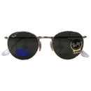 Ray-Ban (RB3447) Round Metal Sunglasses - 50mm - Matte Gold/Polarized G-15 Green