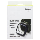 Ringke Slim Case 41mm for Apple Watch 7 - Metallic Blue & Clear (2 Pack)
