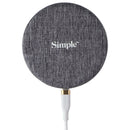 Simple (15W) USB-C POWER Wireless Charger Pad - White/Gray (NEW MODEL)
