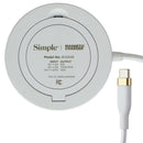 Simple (15W) USB-C Wired Magnetic Charging Pad w/Integrated Stand - White/Silver