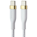S. Simple (6-Ft) USB-C to USB-C Tough-Knit Braided Cable - White/Gold