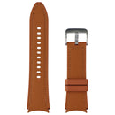 Samsung Hybrid Leather Silicone Watch Band for Galaxy Watch (20MM) - Camel (S/M)