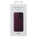 SAMSUNG Official S-View Flip Cover Case for Samsung Galaxy S22 - Burgundy