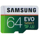 Samsung (MB-ME64GA/AM) 64GB 100MB/s Evo Select (U3) MicroSDXC UHS-I Card
