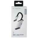 SATECHI USB-C Dual 4K HDMI Adapter with (2x 4K 60hz HDMI Ports) - Silver