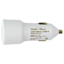 Simple Power Series 20W Dual Port USB-C & USB-A Car Charger - White