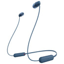 Sony WI-C100 Wireless in-Ear Bluetooth Headphones with Built-in Mic - Blue