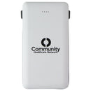 Tomax 10000mAh USB-C/Micro/Lighting 8-Pin/USB-A Power Bank - White (Customized)