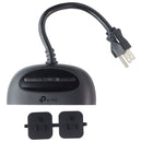 TP-Link Kasa Smart Outdoor Wi-Fi Plug with 2 Sockets (KP400) - Black