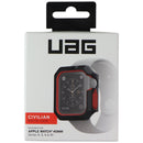 UAG Civilian Series Case for Apple Watch Series 4/5/6/SE (40mm) - Black / Orange