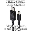 Generic & Mixed DisplayPort to Mini DisplayPort Audio/Video Cables - Mixed Style