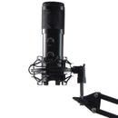 Professional Plug & Play PC Computer Podcast Condenser Microphone - Black