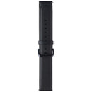 Generic 20mm Watch Band Quick Release Leather Strap - Black/Black Clasp