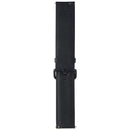 Generic 20mm Watch Band Quick Release Leather Strap - Black/Black Clasp