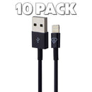10 Pack Combo of (3-Ft) 8-Pin USB Charging Cables for Apple iPhone/iPad - Blue