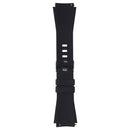 Generic Silicone Watch Band (22mm) Medium/Large with Metal Clasp - Black