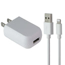 Generic (5V/1A) Single USB Wall Adapter + 3.3-Ft Lightning 8-Pin Cable - White