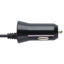 XQISIT (4.8A) Dual Car Charger with Lightning 8-Pin & USB Port - Black
