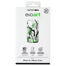 Tech21 EvoArt Case for Apple iPhone 12 and iPhone 12 Pro - White/Green Marble