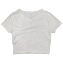 Pacsun Basic Tee with Single-Button Neck for Women - White (Size: S)