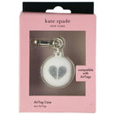 Kate Spade New York Silicone Case for Apple AirTag - White/Silver Glitter Heart