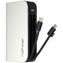 myCharge HUBPLUS-C 6700 mAh Portable Charger with USB-C + Micro-USB - Silver