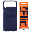 Samsung Silicone Cover with Strap for Galaxy Z Flip3 5G - Navy / Orange