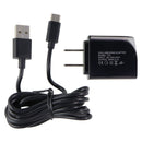 NEM (3.1A) Dual USB Wall Charger/Adapter and 5-Foot (USB-C) Cable - Black