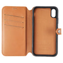 ERCKO 2-in-1 Magnet Wallet Leather Case for iPhone XR - Brown/Black