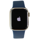 Apple Watch Series 7 (GPS + LTE) A2475 (41mm) - Stainless Gold/Blue Sp Band