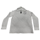 Express New York Slim Long Sleeve Hooded Shirt - Gray - (Small / P)