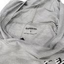 Express New York Slim Long Sleeve Hooded Shirt - Gray - (Small / P)