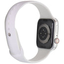 Apple Watch Series 6 (GPS + LTE) - 44mm Silver Aluminum/White Sport Band (A2294)