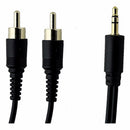 Onn 6Ft Universal 3.5mm Aux to AV Connection Cable - Black