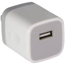 Universal (5V/1A) Single USB Wall Adapter Travel Charger - White/Gray