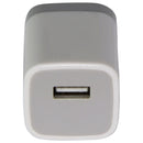 Universal (5V/1A) Single USB Wall Adapter Travel Charger - White/Gray