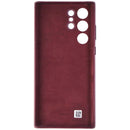 Samsung Leather Cover Phone Case for Galaxy S22 Ultra - Brown