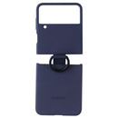 Samsung Silicone Cover with Ring for Samsung Galaxy Z Flip4 - Navy