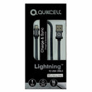 Quikcell (LIGHT - SIL) 3.3Ft Charge and Sync Cable for iPhones