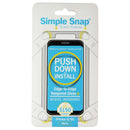 Simple Snap Tempered Glass Protector for Apple iPhone 6s and 6 - White/Clear