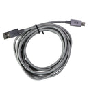 PureGear 10-Foot Braided USB-A to USB-C (Type C) Charging Cable - Gray