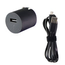 WirelessOne (5V/2.1A) Dual USB Wall Charger and 4-Foot Micro-USB Cable - Black