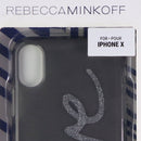 Rebecca Minkoff Be More Transparent Case for Apple iPhone Xs / X - Smoke/Glitter